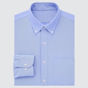 Haute qualité hommes Slim Fit à manches longues coton robe chemise formelle bureau teint en fil flanelle chemises à manches longues - Product Image 6