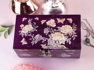 Caja de Joyería de Lujo Hecha a Mano con Incrustaciones de Madreperla de Madera de Primera Calidad para Exportación, con Patrón Floral Grabado y Forma Personalizable - Product Image 2