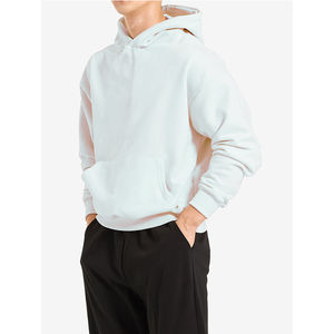 Sweats à capuche personnalisés pour hommes coton lourd luxe qualité bouffée impression surdimensionné Streetwear pulls à capuche pour hommes - Product Image 6