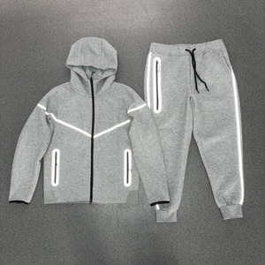 Ensemble de survêtement décontracté pour homme, veste à capuche respirante avec nouveau logo imprimé 2025, jogging deux pièces, vêtements de sport - Product Image 2