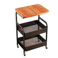 Étagère à collations mobile, chariot sur pied, canapé, table d'appoint de salon, table de chevet pliante multifonctionnelle et créative