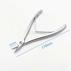 Surgiright, herramientas profesionales de manicura y pedicura, pinzas para cutículas de uñas de acero inoxidable plateado para eliminar la piel muerta, ortopédicas - Product Image 2