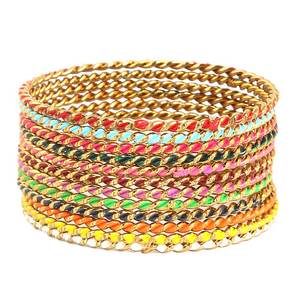 กำไลข้อมือแฟนซีสำหรับเด็กผู้หญิง 12 ชิ้น - หลายสี - Product Image 3