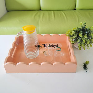 Bandeja de madera MDF artesanal Tradebyd, bandeja de servicio decorativa de lujo para regalos y hogar - Product Image 1