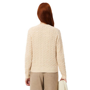 Pull décontracté en tricot torsadé 100% coton pour femmes Design épais doux et chaud pour un usage quotidien et une superposition élégante en hiver - Product Image 4