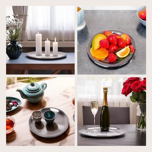 Plateau de service rond en acier léger non fini, fourni directement par l'usine, pour restaurants et usage domestique, disponible en plusieurs tailles - Product Image 4