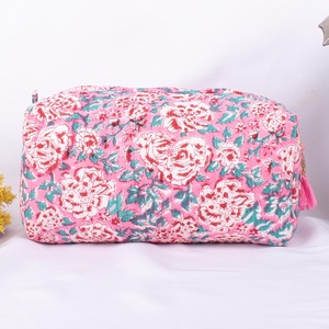 กระเป๋าเครื่องสำอางแบบ 3 ชิ้น ปรับแต่งได้ ผ้าฝ้ายสไตล์วินเทจ ปิดด้วยซิป เป็นมิตรกับสิ่งแวดล้อม กันน้ำ เหมาะสำหรับการเดินทาง - Product Image 4