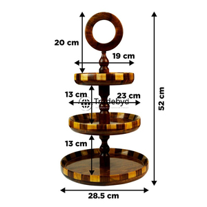 Premium handcrafted wooden cake <b>stand</b> for pastry and <b>cupcake</b> serving Tradebyd - Product Image 4