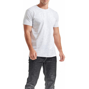 Camisetas de hombre 100% algodón logotipo personalizado diseño calidad Rib cuello redondo Oversize Drop Shoulder Streetwear camiseta en blanco para hombres - Product Image 1