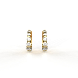 Avarta Jewellery Gold Lab Grown Diamond Bali Pendiente - Product Image 2