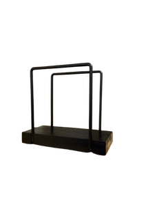 Porte-mouchoirs en bois avec cadre métallique – Panier à serviettes en bois et en fer pour comptoir de salle de bain, salle d'eau et table à manger - Product Image 6