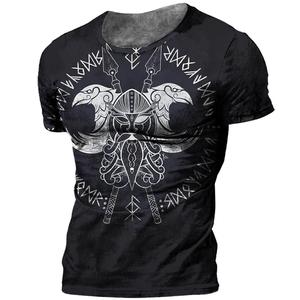 Camiseta Extra Grande Vintage para Hombre, 100% Algodón, Manga Corta, Secado Rápido, Cuello Redondo, Sudadera Urbana, Tops Casuales de Verano - Product Image 4