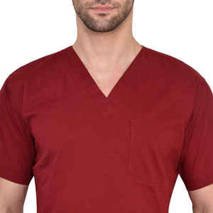 New Stylish Nursing <b>Scrubs</b> Suit Solid Color Comfortable Medical Hospital <b>Uniforms</b> <b>Scrub</b> Suit for Men - Product Image 4