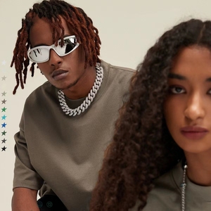 Camiseta de manga corta ajustada para primavera y verano, 425G, hombro caído sólido, poliéster/algodón, diseño acoplado suelto, envío DDP - Product Image 5