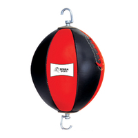ZEBRA SPORTS Ballon de vitesse professionnel MMA et Boxe, double extrémité, sol-plafond, en PU robuste, élastique, pour entraînement intensif