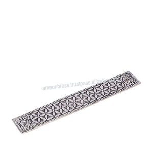 Soporte de incienso de lujo con acabado antiguo negro niquelado, decoración del hogar, soporte de incienso de diseño plano de aluminio y Metal - Product Image 1