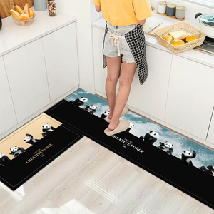 Juego de Alfombras de Cocina de Diseño Personalizado, Poliéster, Forro de Terciopelo con Puntos, Antideslizante, Alfombrillas Cómodas para Piso, Novedosas y Acolchadas - Product Image 5