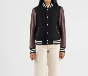 Custom <b>Women</b> Outdoor Thick <b>Coat</b> Letterman Fashion Embroidery Varsity Jacket - Product Image 3