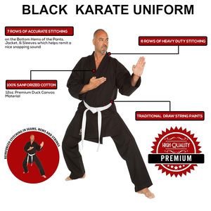 Costume de karaté d'arts martiaux en coton à brosse légère spéciale avec logo personnalisé - Product Image 2