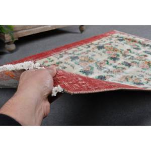 Alfombra Turca Vintage de Gran Tamaño, Estilo Kilim, Beige y Rojo, con Diseño de Patchwork, 6.2 x 3.6 pies, Rectangular, Material de Lana, Pelo Medio, Ecológica - Product Image 4