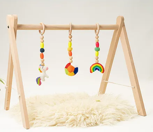 Ensemble de salle de sport en bois écologique Design moderne pour les activités des enfants dans la chambre et le salon Meubles de jeu en rotin pour bébé - Product Image 2