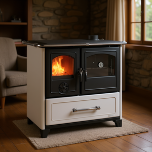 Poêle à bois Nordica 8kW FAMILY VST Blanc 5 étoiles 96,4x64,2x85,3cm - Product Image 3