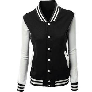 Chaqueta Universitaria Personalizada para Hombre, Cuello Alto de Lana, Logotipo Frontal, Resistente al Viento, Teñida, OEM, Estilo Bomber Corto - Product Image 1