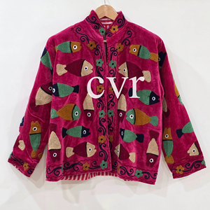 Suzani Velvet Uzbek Outerwear Handmade Velvet Suzani Eco-Friendly Hand Embroidered Women's Luxury Coat Winter <b>Boho</b> for Party We - Product Image 1