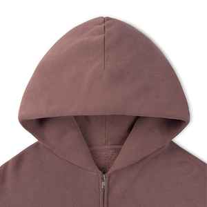 Sudaderas con Capucha de Invierno 100% Algodón, Cierre de Cremallera, Logotipo Personalizado Bordado, Unisex, Talla Grande, Tejido de Felpa, Corte Holgado, Gran Venta - Product Image 5