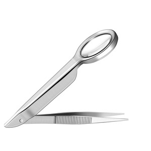 Pince à épiler certifiée CE ISO avec loupe | Pince à épiler en acier inoxydable de précision pour un retrait facile - Product Image 1