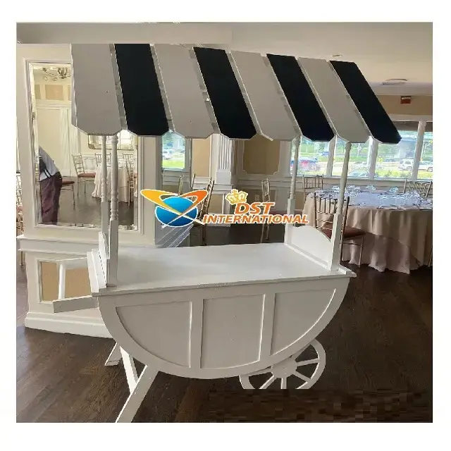 Candy Cart para ocasiões especiais e eventos Carrinho bonito para bebida de casamento Personalizado Full Size Candy Cart para venda