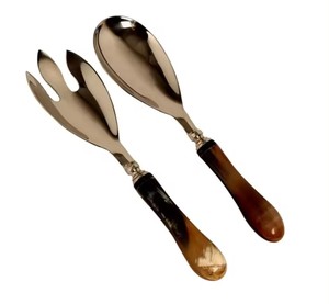 ชุดจานชามสลัดสแตนเลสมีด้ามจับหยาบทำด้วยมือเสิร์ฟอาหารบนโต๊ะ - Product Image 6