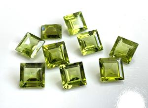 เพอริโดทธรรมชาติทรงเหลี่ยมตัด3มม. แบบเหลี่ยมเพชรพลอย-หลวมคุณภาพระดับ AAA - Product Image 4