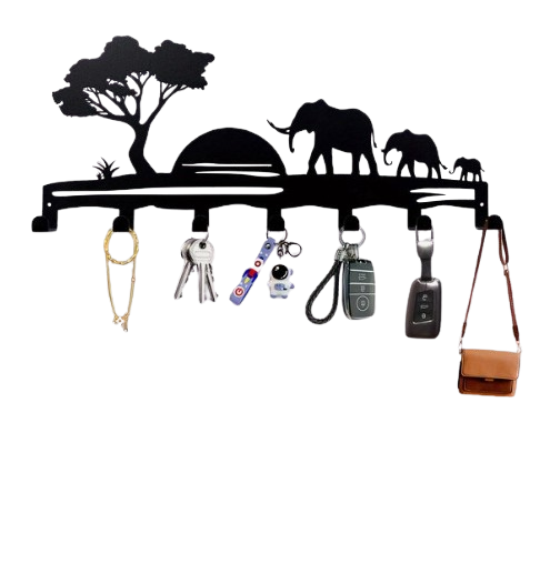 Wall Mounted Key Holder High Quality Tree Design Metal Hooks Key Stuff Hook Rail Home and Hotel Room Wall Decorative Key Holder