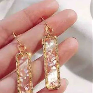 Pendientes de Resina Bordados a Mano, Joyería de Moda de Acero Inoxidable para Mujeres y Niñas, Estilo Clásico para Bodas, Alta Calidad - Product Image 1