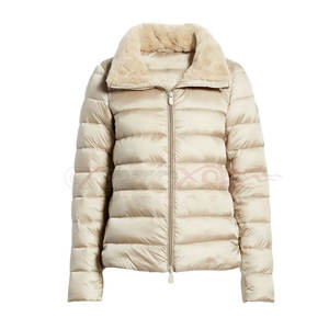 Custom Made Women's Winter Puffer <b>Jacket</b> for Outdoor Sports Breathable <b>Sheep</b> <b>Skin</b> Quilted Street Wear Finished Product - Product Image 1