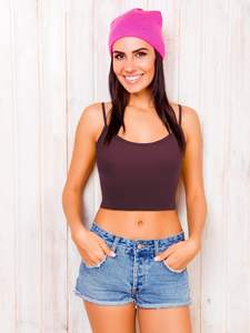 เสื้อสายเดี่ยวถักลูกไม้เนื้อแน่น 100% ผ้าฝ้าย ทรงครอป ยืดหยุ่น สำหรับผู้หญิง เสื้อกล้ามแฟชั่นฤดูร้อน สไตล์ลำลอง ใส่ได้ทุกวัน - Product Image 6