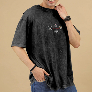 เสื้อยืดลายกราฟฟิกออกแบบได้ตามต้องการสำหรับผู้ชายเสื้อยืดสกรีนลายดิจิตัลแนววินเทจ - Product Image 3