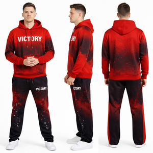 ชุดวอร์มแบบซับลิเมชั่นขายส่ง เสื้อผ้าสตรีทแวร์แบบกำหนดเอง ชุดวอร์มสีซีดสำหรับผู้ชาย - Product Image 1