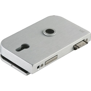 DORMA-GLAS Junior Glass <b>Door</b> Lock Office Supplies <b>Light</b> Alloy with Silver Anodized Profile Cylinder DIN Left - Product Image 1