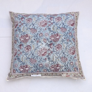 Elegantes cojines de bloque de mano hechos a mano 100% algodón orgánico rellenos y listos para usar para la decoración del dormitorio y el Salón de la sala de estar - Product Image 2