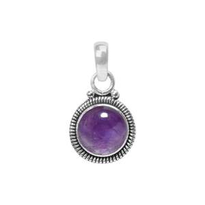 Handcrafted 925 Sterling Silver Amethyst Pendant Vintage <b>Boho</b> Jewelry for Women February Birthstone Gemstone Charm for <b>Necklaces</b> - Product Image 4