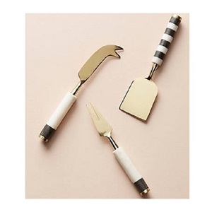 Último estilo, hoja de Metal y madera, 4 Uds., cuchillos para queso, cubiertos para queso, esparcidor de mantequilla, servidor de Pizza, utensilios de cocina, cuchillo para queso - Product Image 3