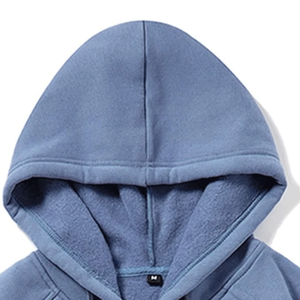 SONISPO เสื้อสเวตเชิ้ตมีฮู้ดสำหรับผู้ชาย สีพื้น ผ้าฟลีซ ลำลอง มีกระเป๋าโลโก้ด้านหน้า ดีไซน์พอดีตัว ใส่ได้ในฤดูใบไม้ร่วง - Product Image 3