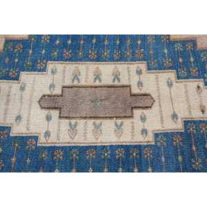 Alfombra Turca de 4.6x7 pies (140x214 cm), Alfombra Vintage Azul Camuflaje - Product Image 5