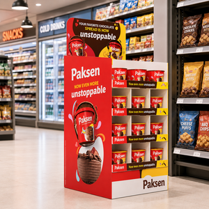 Rak Promosi Supermarket untuk Cokelat dan Saus <span class=keywords><strong>Dessert</strong></span>, Terbuat dari Karton Kompartemen Ramah Lingkungan yang Dapat Didaur Ulang - Product Image 3