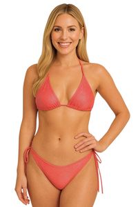 Traje de Baño Bikini para Mujer, Conjunto de Bikini con Detalle de Cordones Ajustables, Corte Triangular, Traje de Baño Elegante y Cómodo para el Verano - Product Image 6