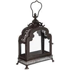 โคมไฟตะเกียงโลหะสีดำแนววินเทจสไตล์โมร็อกโกโคมไฟแขวนกลางแจ้งสวนตะวันออกสำหรับตกแต่งเทียน - Product Image 6