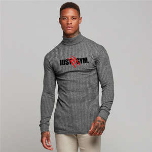 Camiseta Deportiva de Manga Larga para Hombre, OEM/ODM, Ajustada, de Secado Rápido, Tejida, para Gimnasio, Ejercicio, Fitness y Culturismo - Product Image 1