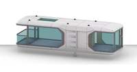 Capsule spatiale S75, maison préfabriquée, pod de glamping pour hôtel, camping, chalet